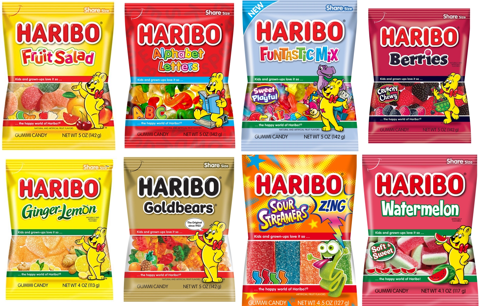 S1341 Haribo Gummi Candy Peg Bag 12ct