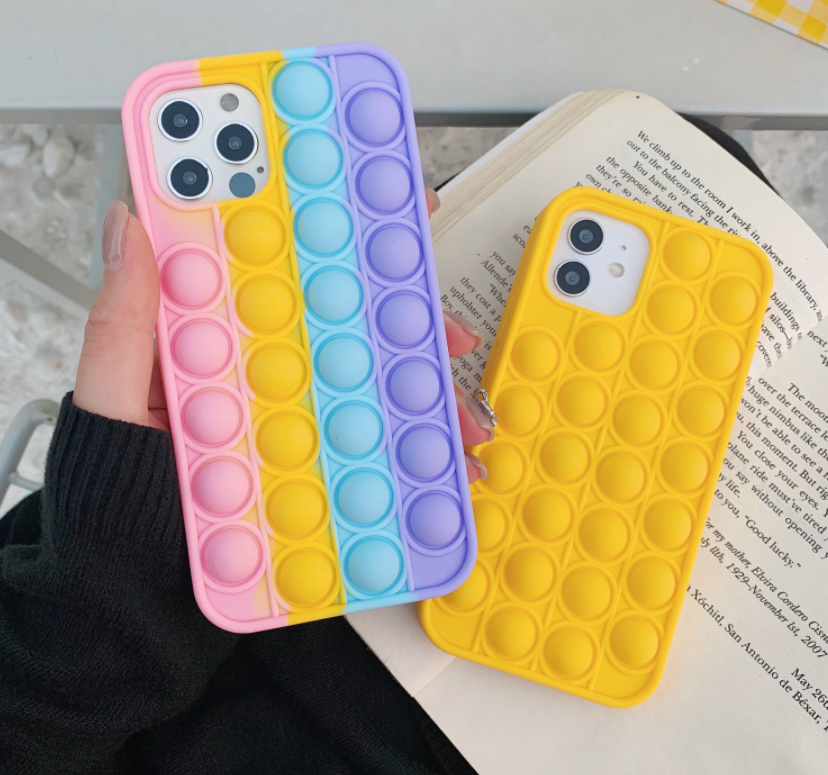 S1192 Silicone Soft Push it Bubble Phone Case for IP