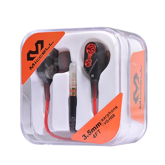 S75 Miccell Earphone 4ft Cable [H08] Acrylic pack