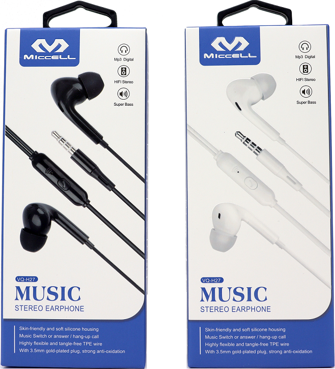 S395 Miccell Music Stereo Earphone (VQ-H27) Box Pack