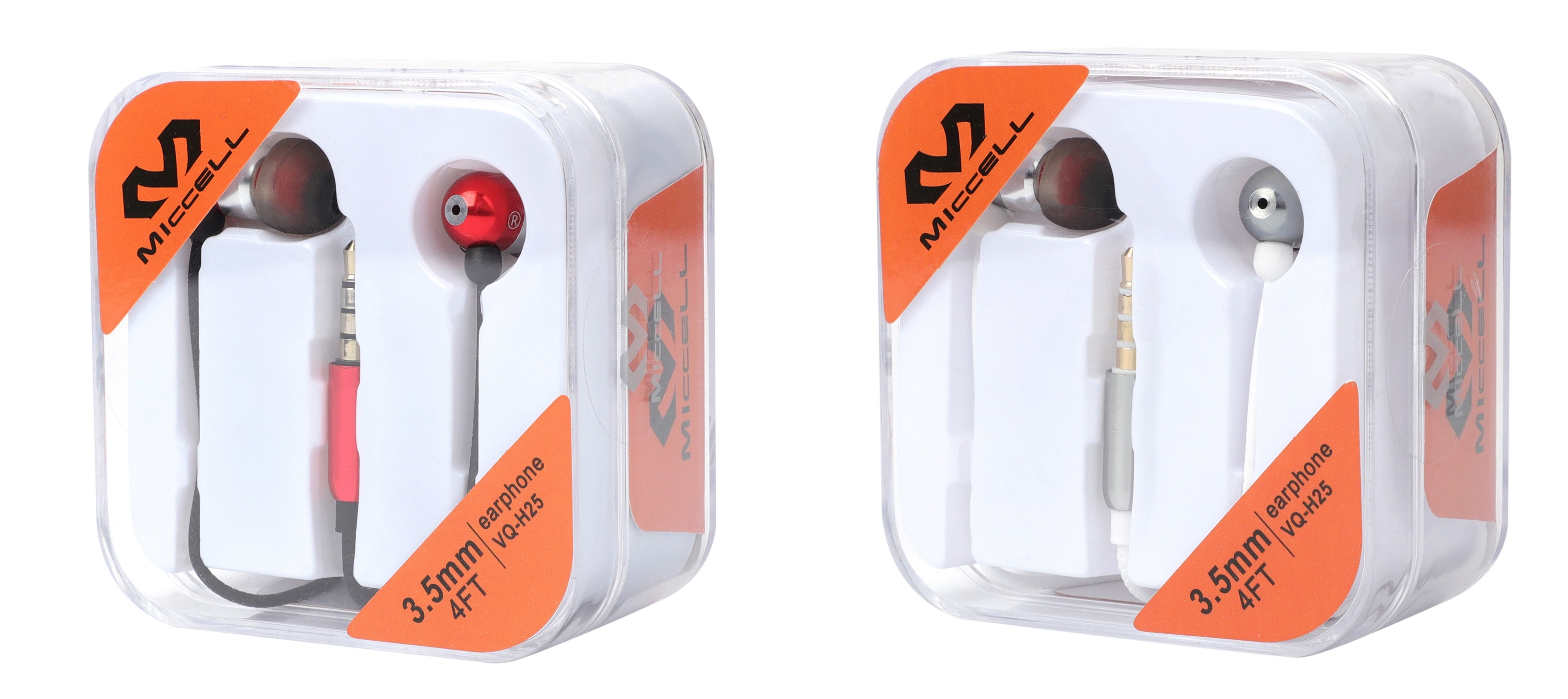 S405 Miccell In-Ear Stereo Earphone (VQ-H25) Acrylic Pack