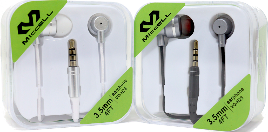 S407 Miccell In-Ear Stereo Earphone (VQ-H23) Acrylic Pack