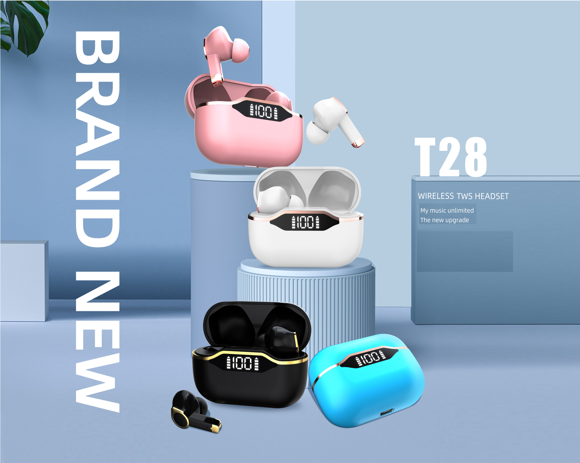 S1446 T28 TWS Wireless Earphone
