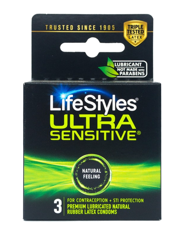 S1719 Lifestyles Premium Condom Ultra Sensitive 3ct x 6's (#01703)
