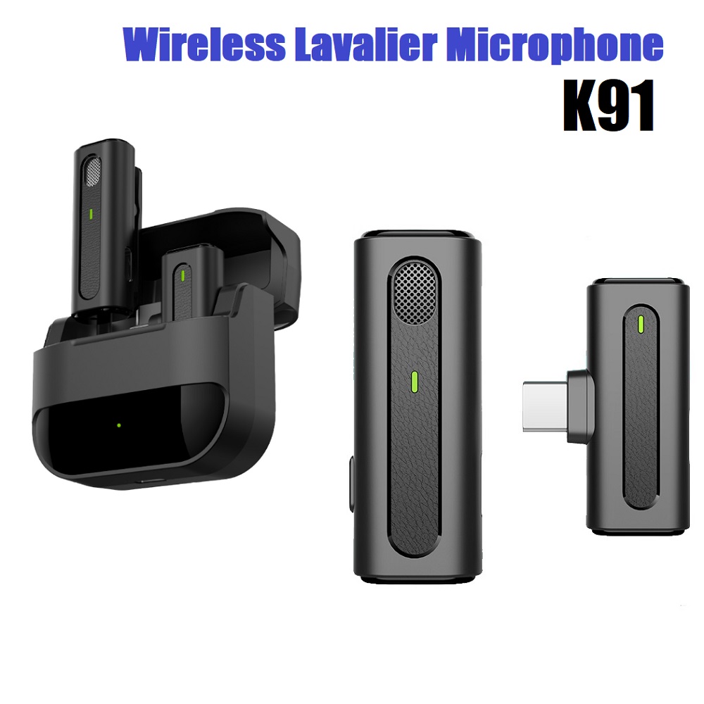 S2044 K91 Wireless 2.4G Lavalier Microphone w/ Charging Case (Tiktok/YT)
